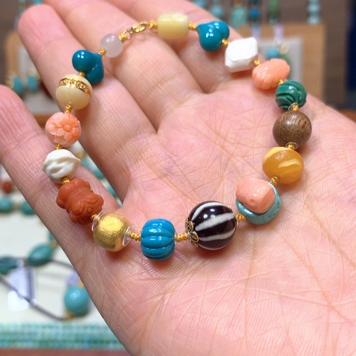 绿松石18K金镶嵌单圈