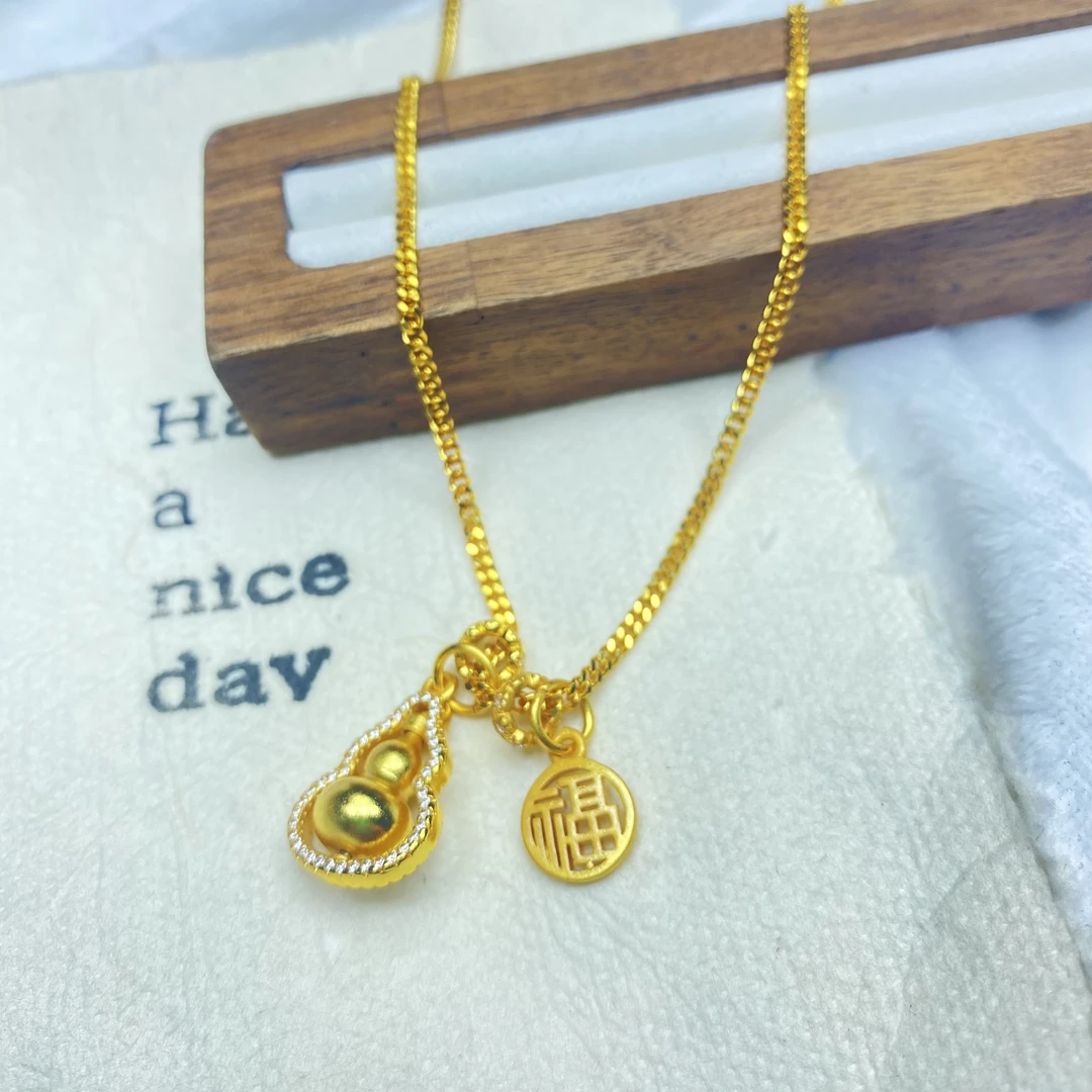 项链 B04142黄色葫芦福字项链多样性发货45908