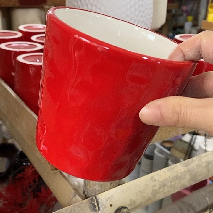 陶盆有孔 瑕疵针孔漏釉介意勿拍外口 12外高12