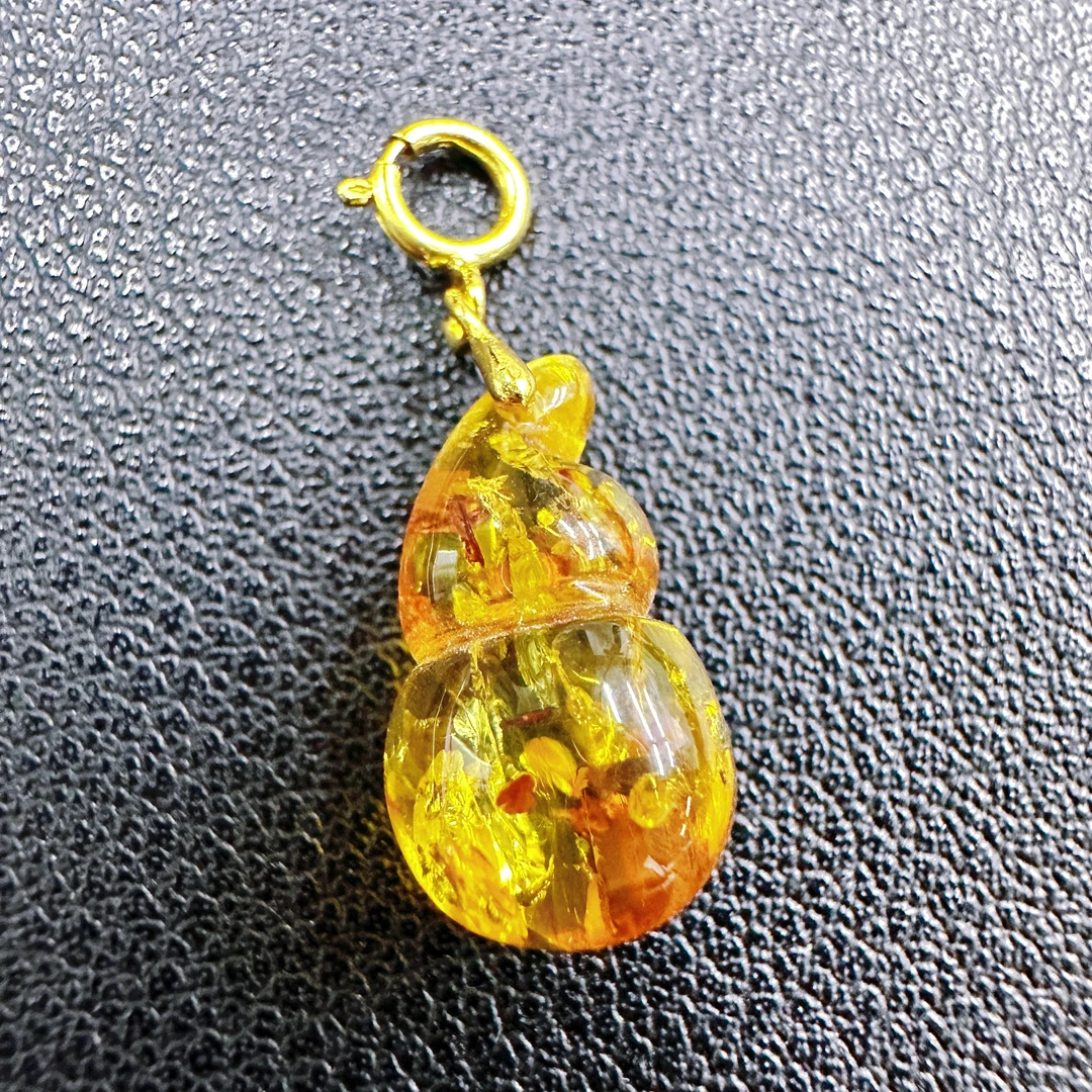 8779琥珀老料花珀葫芦滴流多样性发其一