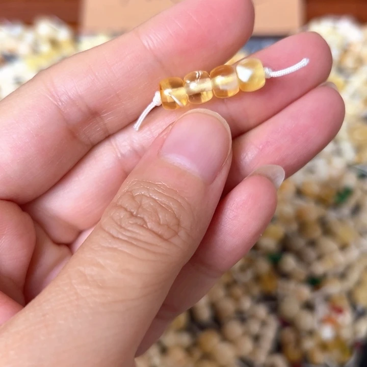 蜜蜡未镶嵌裸石6.2mm一组