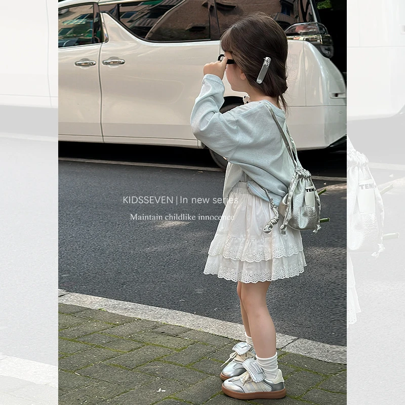 SKD2498女童韩版洋气花边半身裙春装新款森系风屁帘蛋糕裙短裙潮
