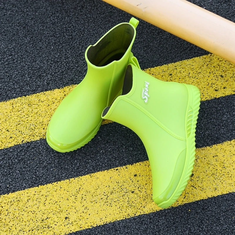 德系加绒保暖雨鞋男款时尚短筒成人雨靴新款厨房胶鞋外卖钓鱼水鞋