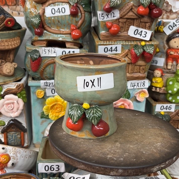 紫砂花盆粗陶材质多肉花盆