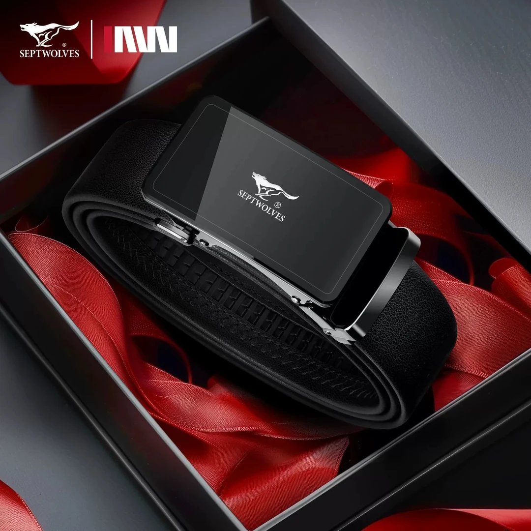 七匹狼2025新款皮带男款真皮腰带高档正品送老公礼盒商务裤腰带