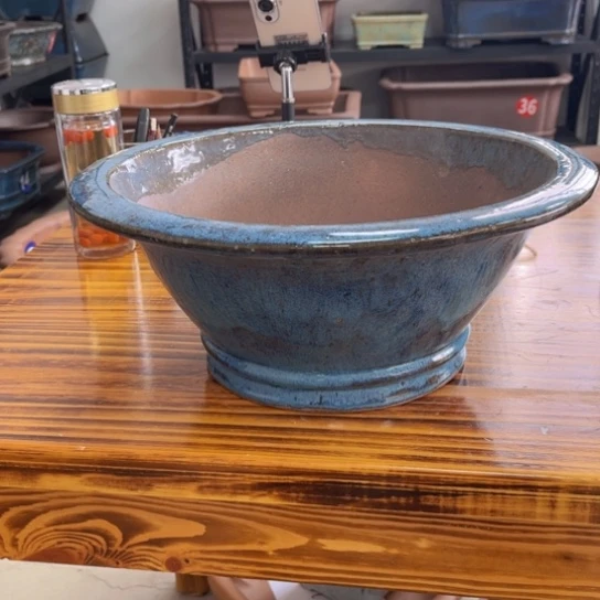 紫砂花盆奶*宜兴市王兵紫砂还原烧花盆