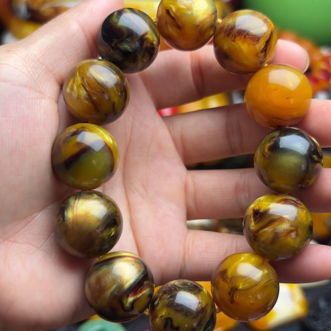 未镶嵌琥珀手串蜜蜡