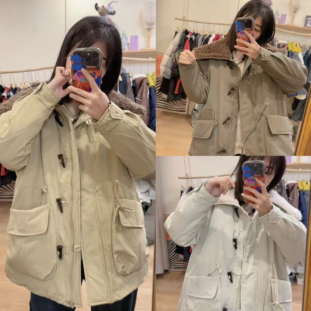 【流光微梦】【翻领大毛边】【高级百搭】时尚洋气保暖翻领新款潮牌女装