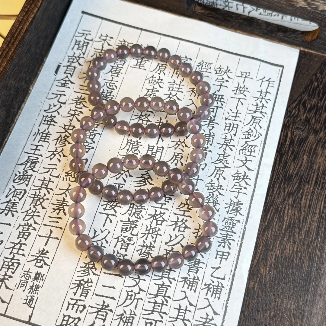 【貝勒爺】S384 甄选烟紫8m时尚手链高端【多样性发其一】