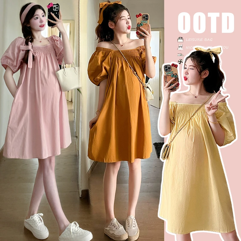 R197#3.3 夏季新品孕妇短款韩版连衣裙 三色可选