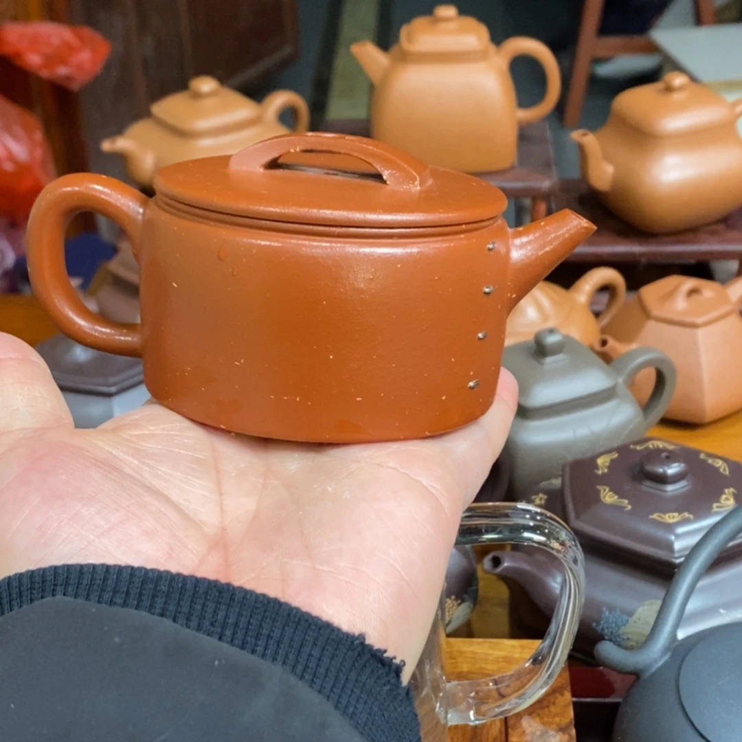 紫砂茶壶紫砂壶朱砂汉瓦