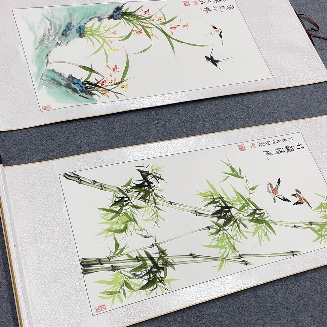 国画手绘手写作品