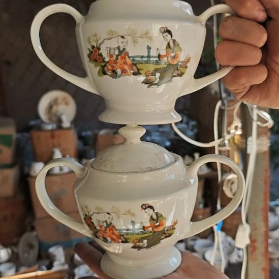 库存微瑕三娘教子两个口失园