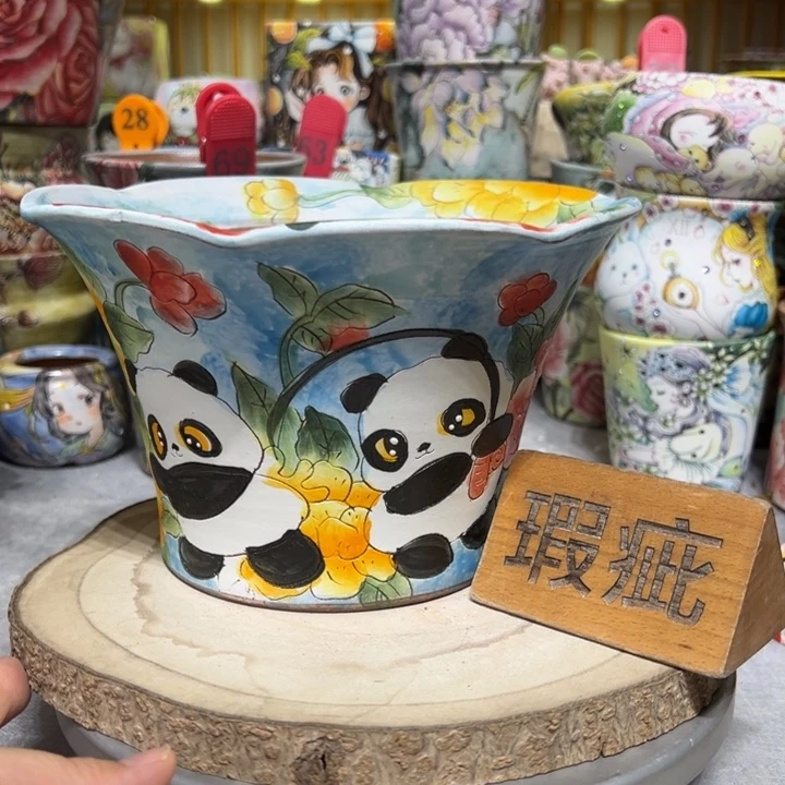 景德镇红陶精品手绘陶瓷