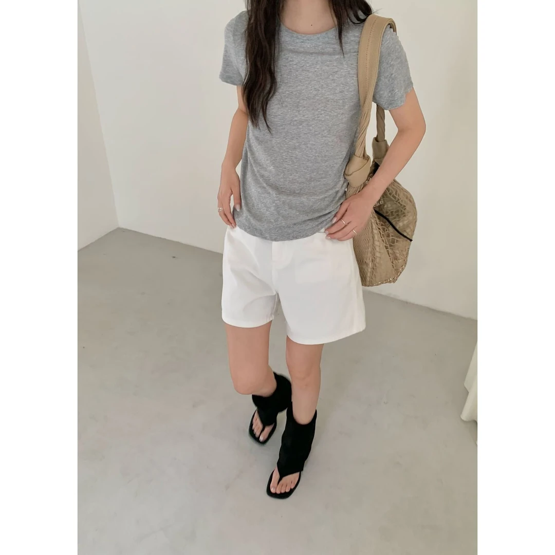 【福利】非町-简约休闲纯色T恤#5802