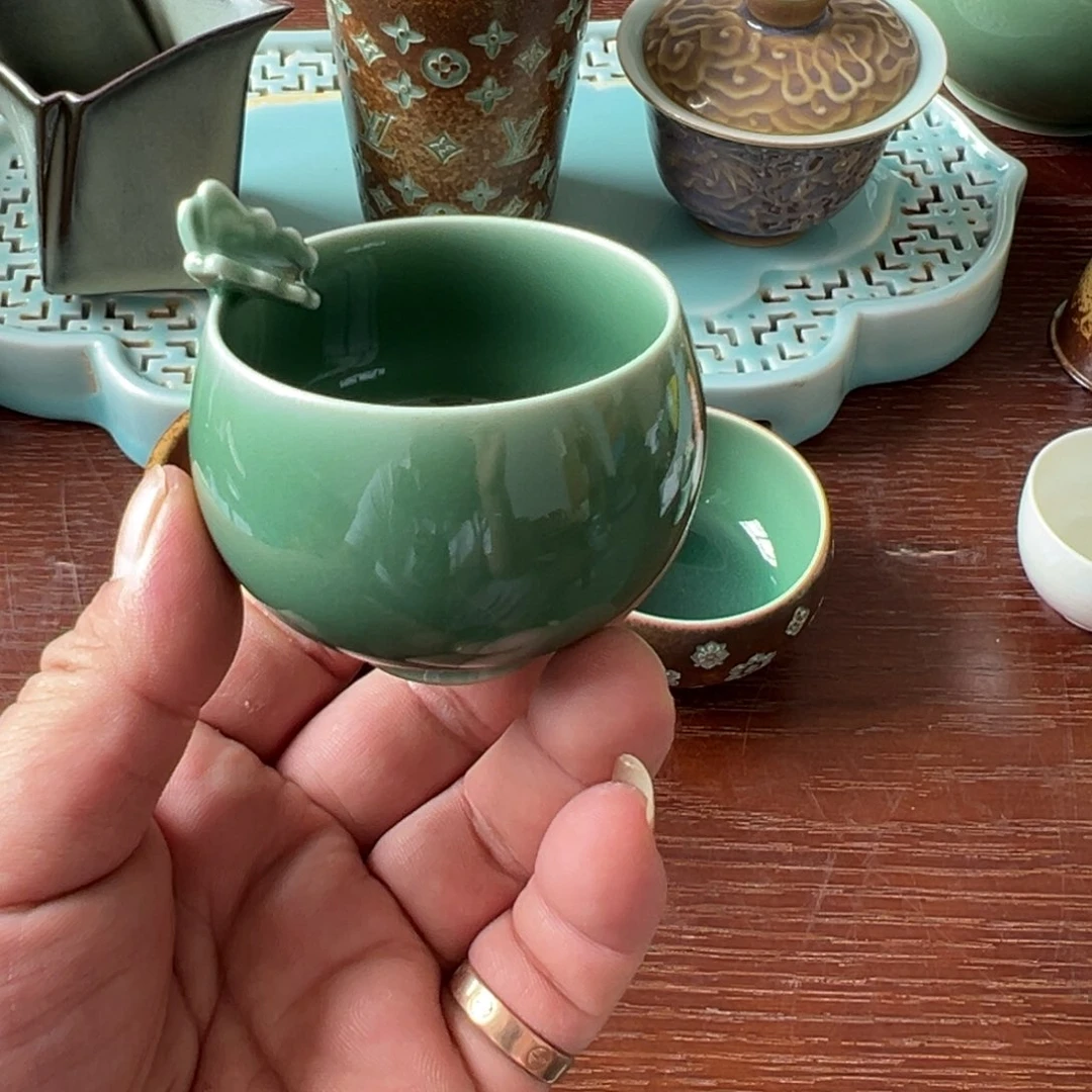 瓷片龙泉窑青瓷青瓷茶器