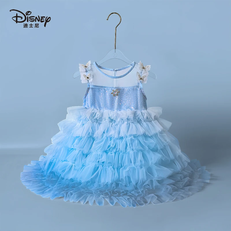 【YC】Disney/迪士尼蛋糕裙高级感儿童超仙生日礼服裙P2541