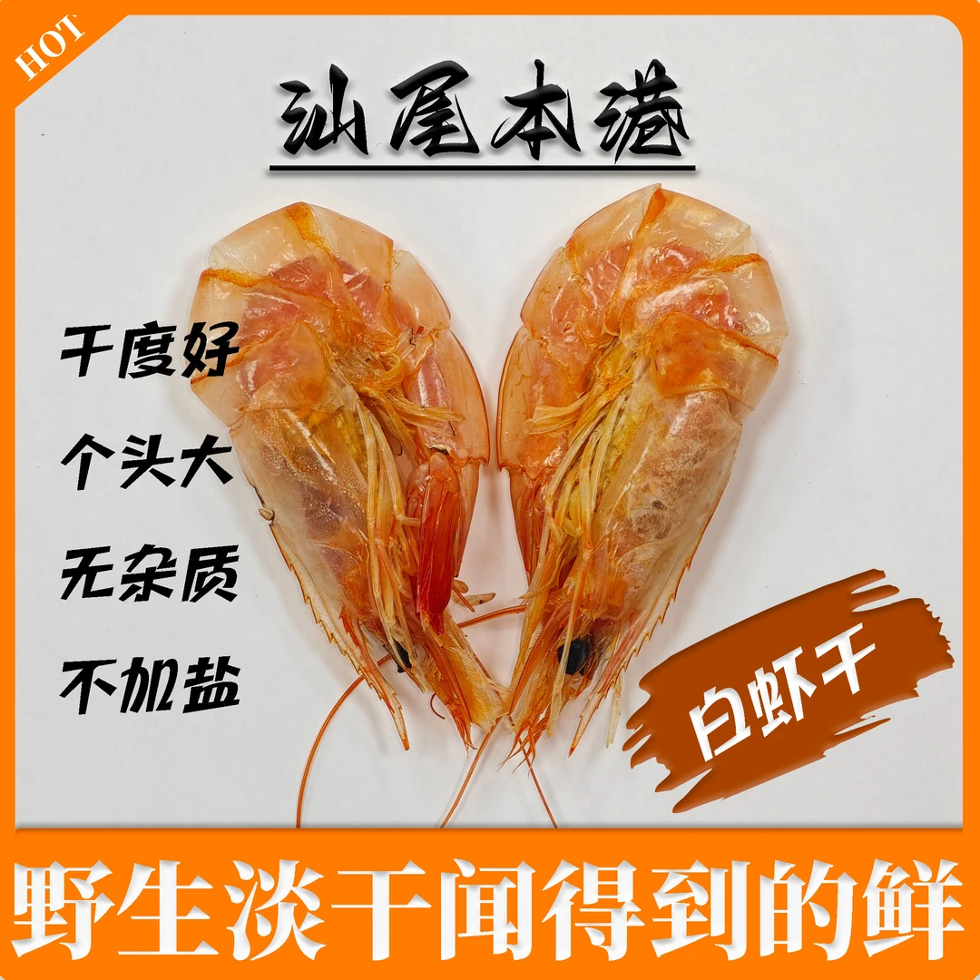 【小到特大都有】广东汕尾港啤酒虾白虾脯南美白虾干鲜甜淡口新鲜