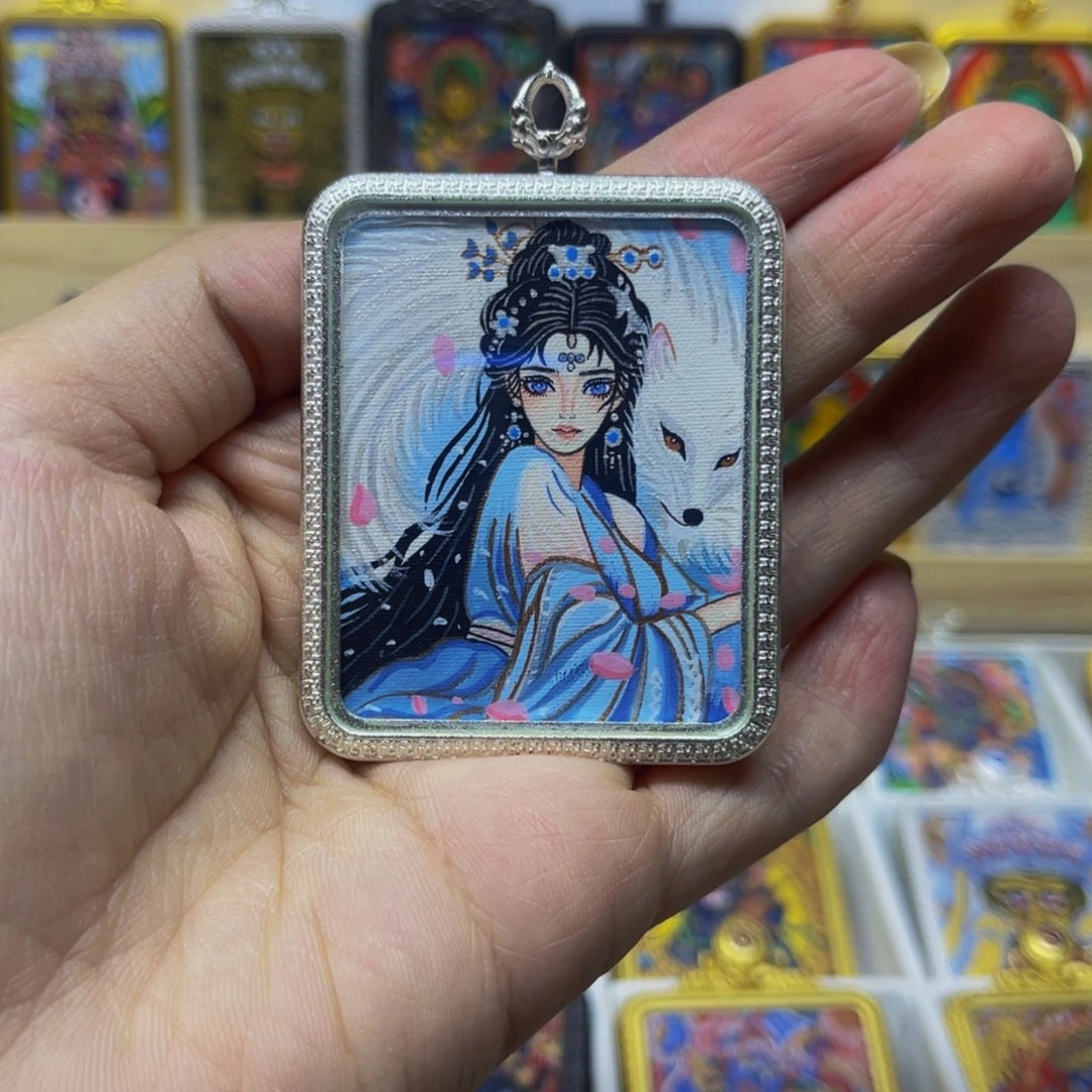 吊坠九尾手绘防漏