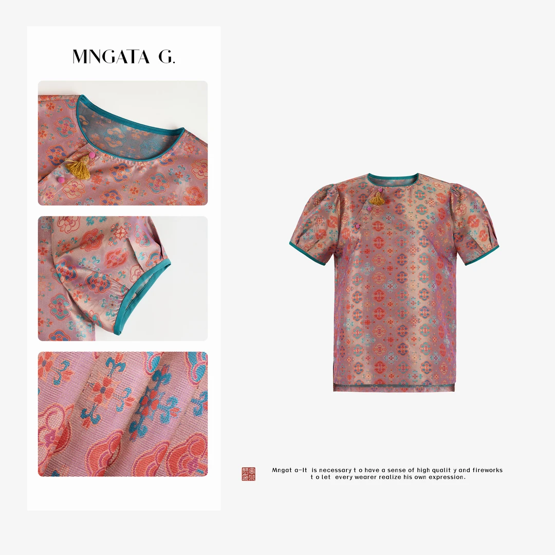 MNGATA G.宫小妍【蜀锦·万事如意】早秋新中式中国风上衣5052406