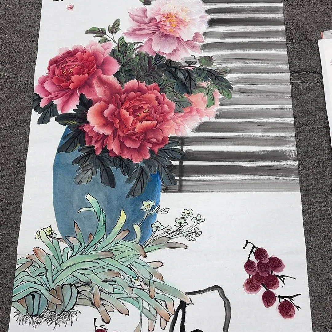 雨***露国画国画作品多次入选国内外