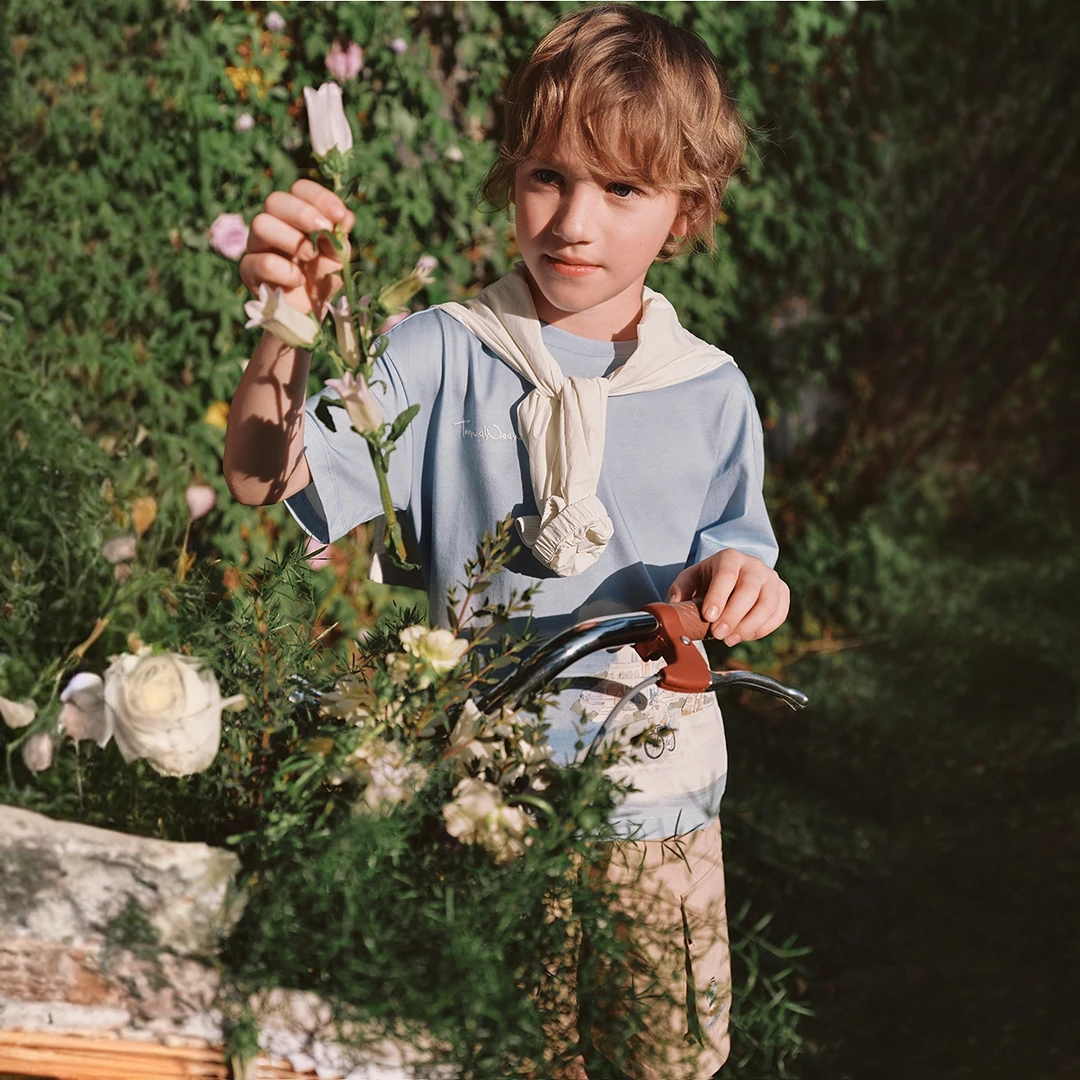 TeenieWeenie Kids夏季新款男童休闲印花圆领短袖T恤TKRA252535A