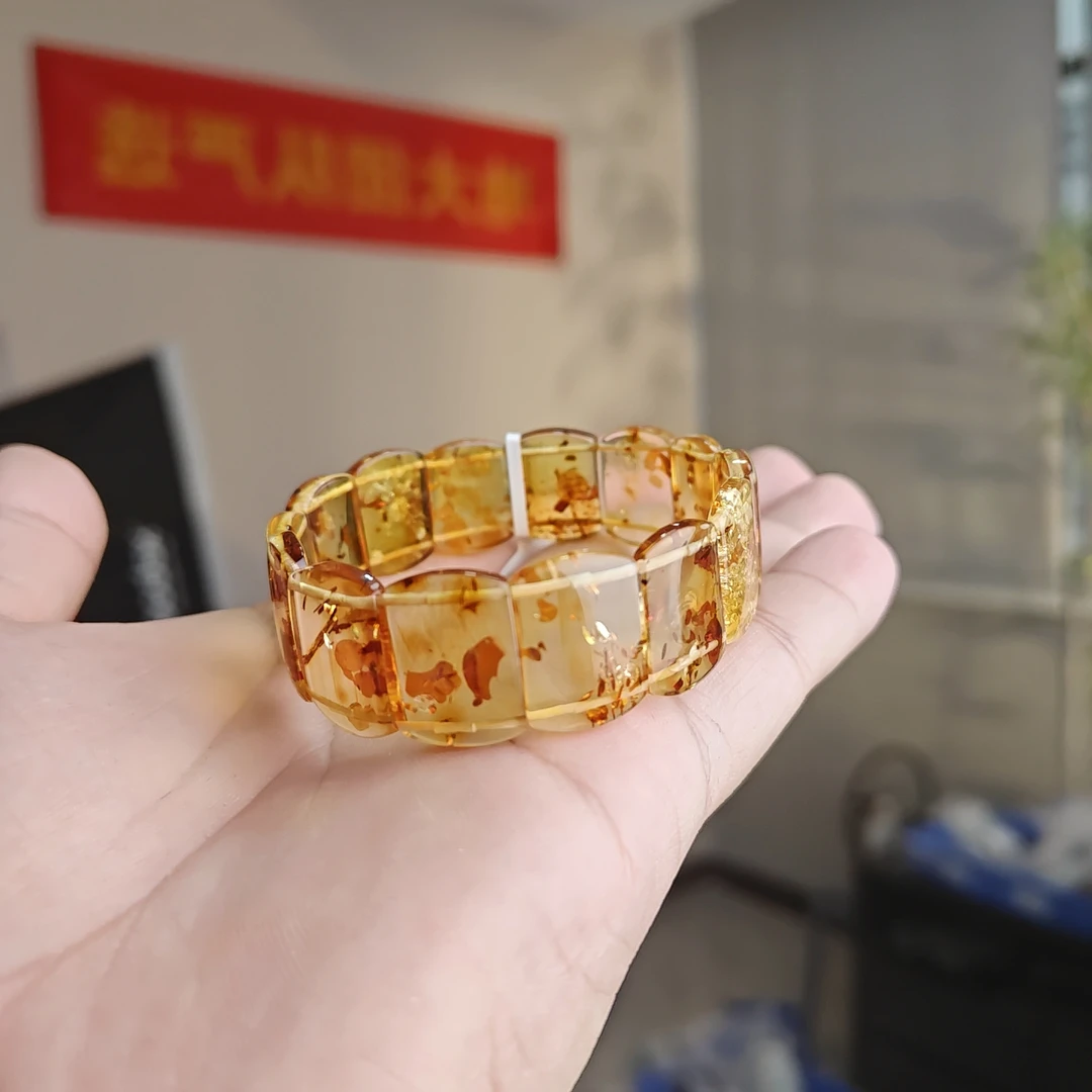 琥珀花珀手排约12-13g