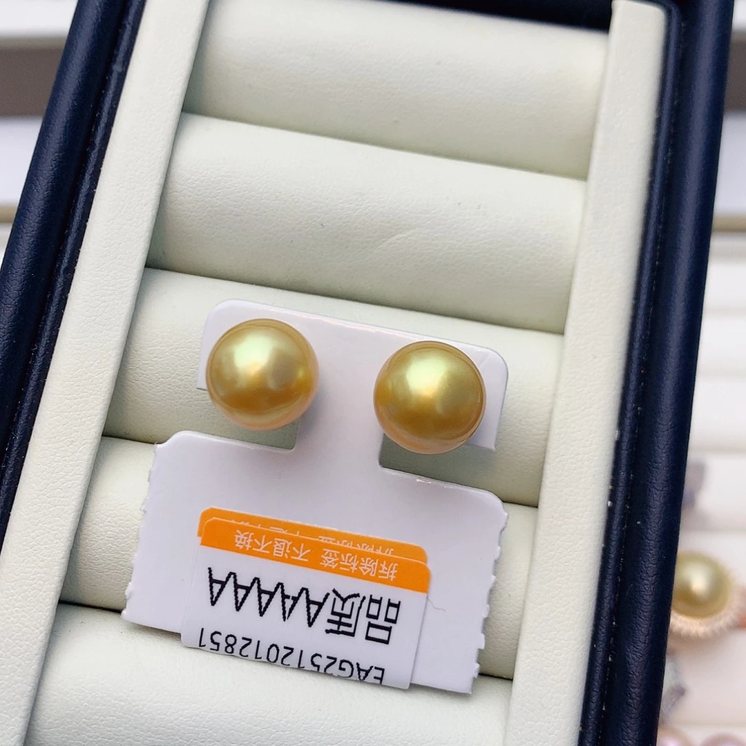 耳饰海水珍珠18K金镶嵌w11
