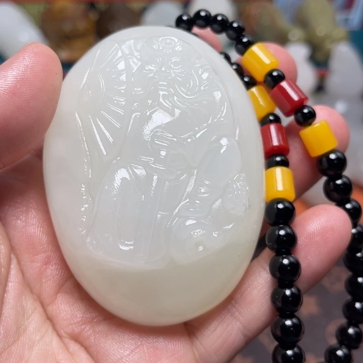 石材天然方解石手把件不退换