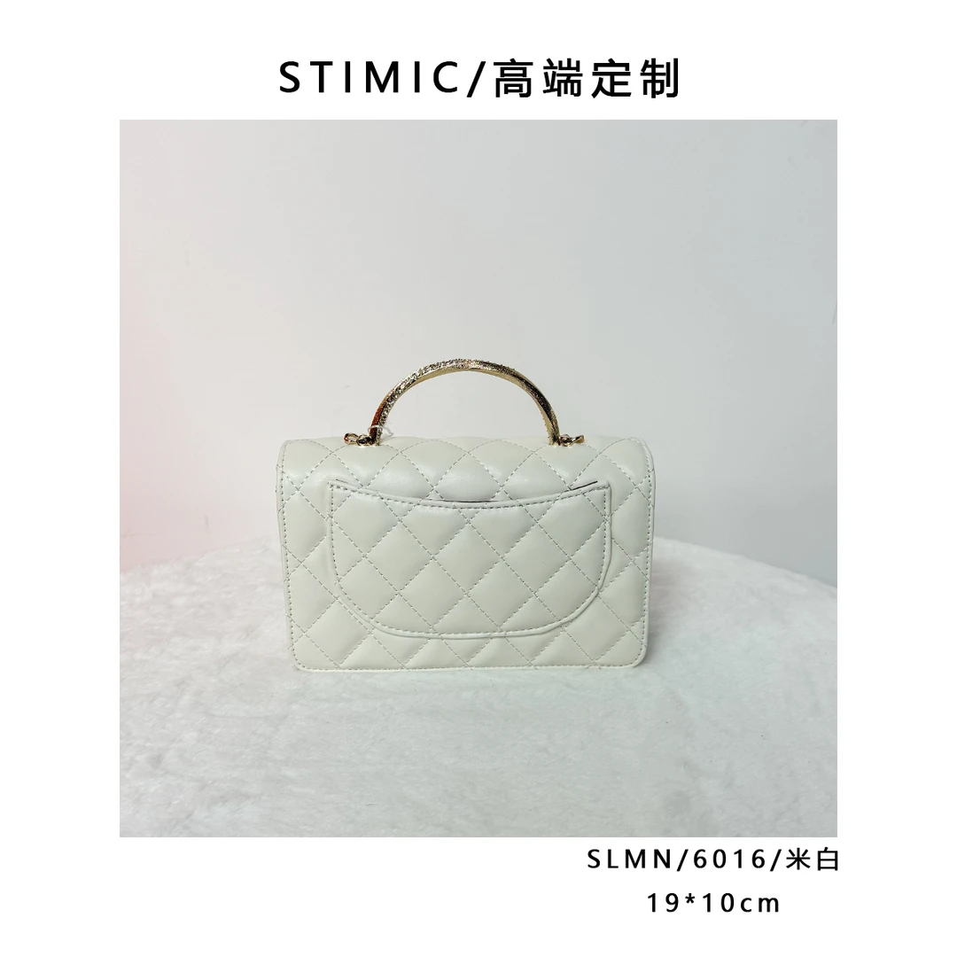 SLMN/6016/米白paiyuge高端订制轻奢女士手提单肩斜挎包6016