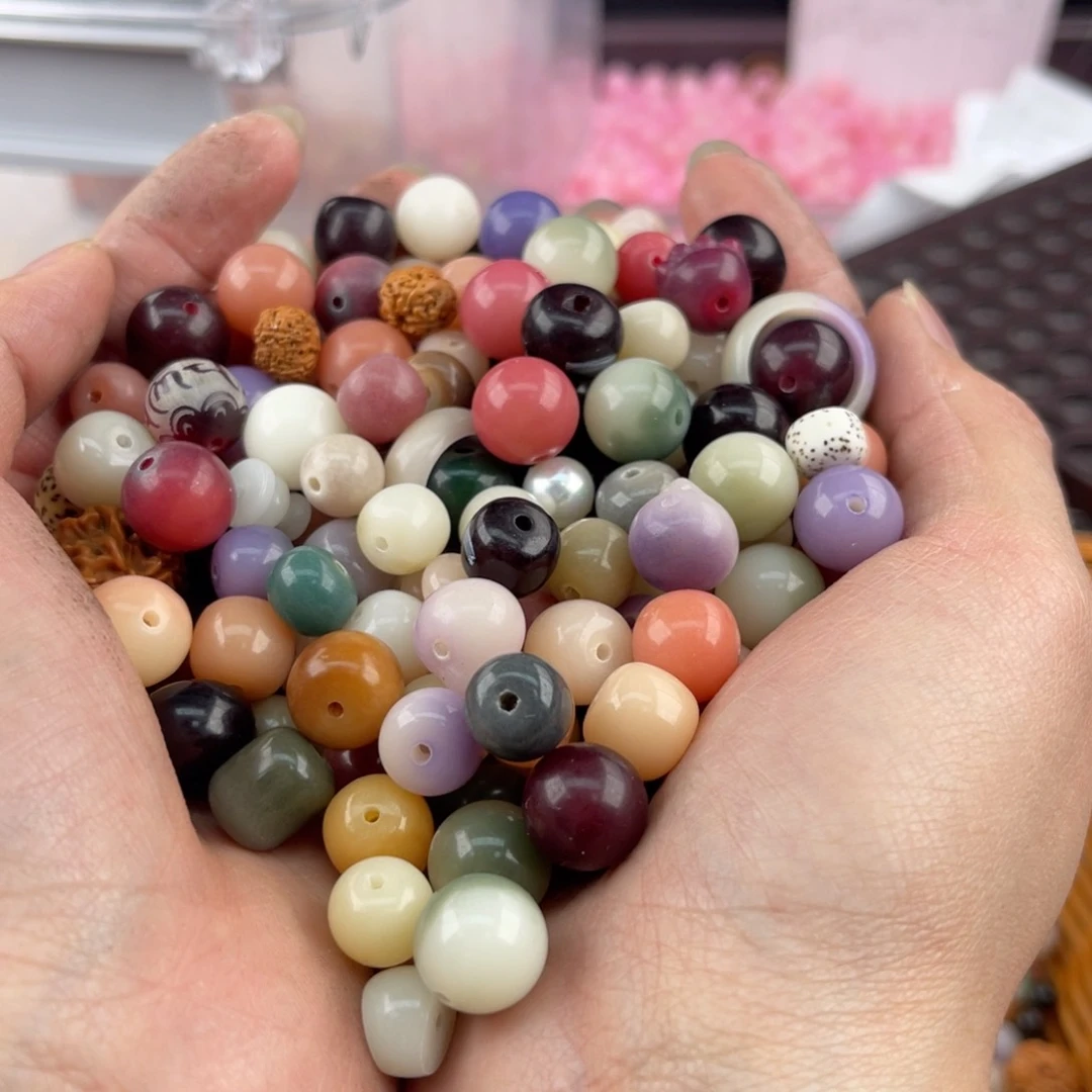 白玉菩提吊坠z12mm200颗大杂烩