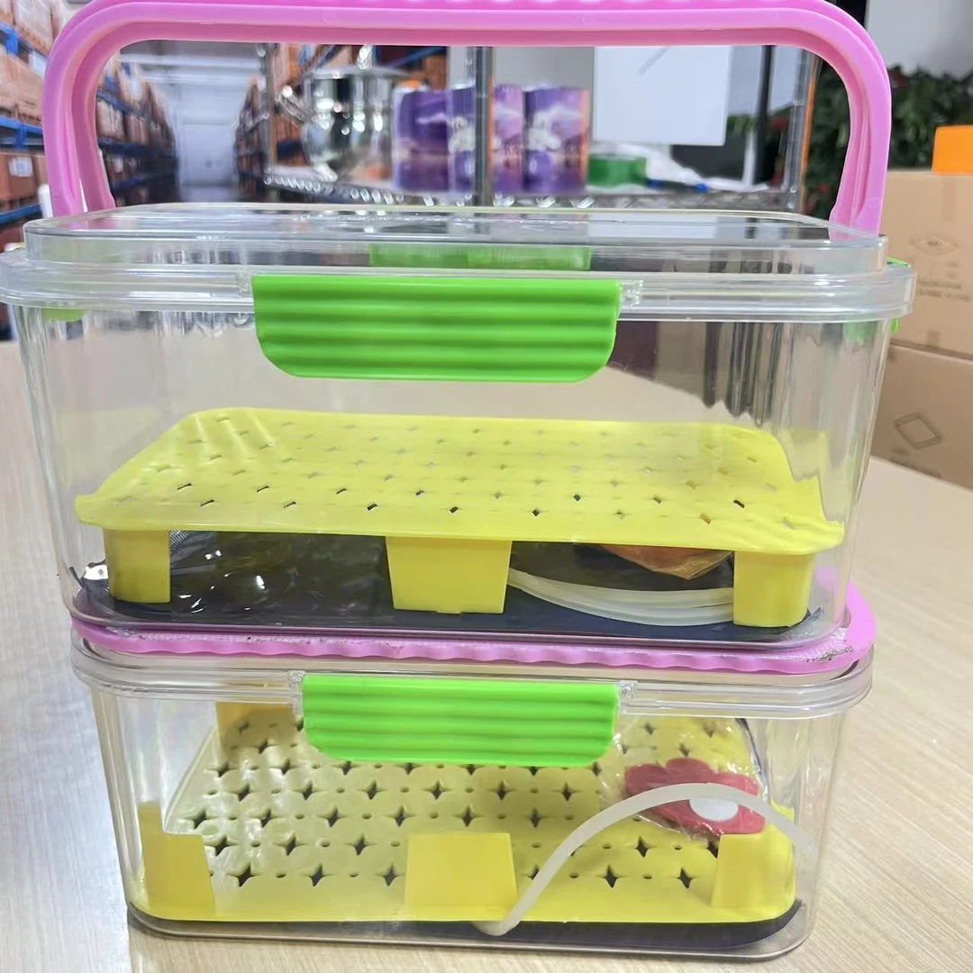 保鲜盒提手家用户外沥水大容量