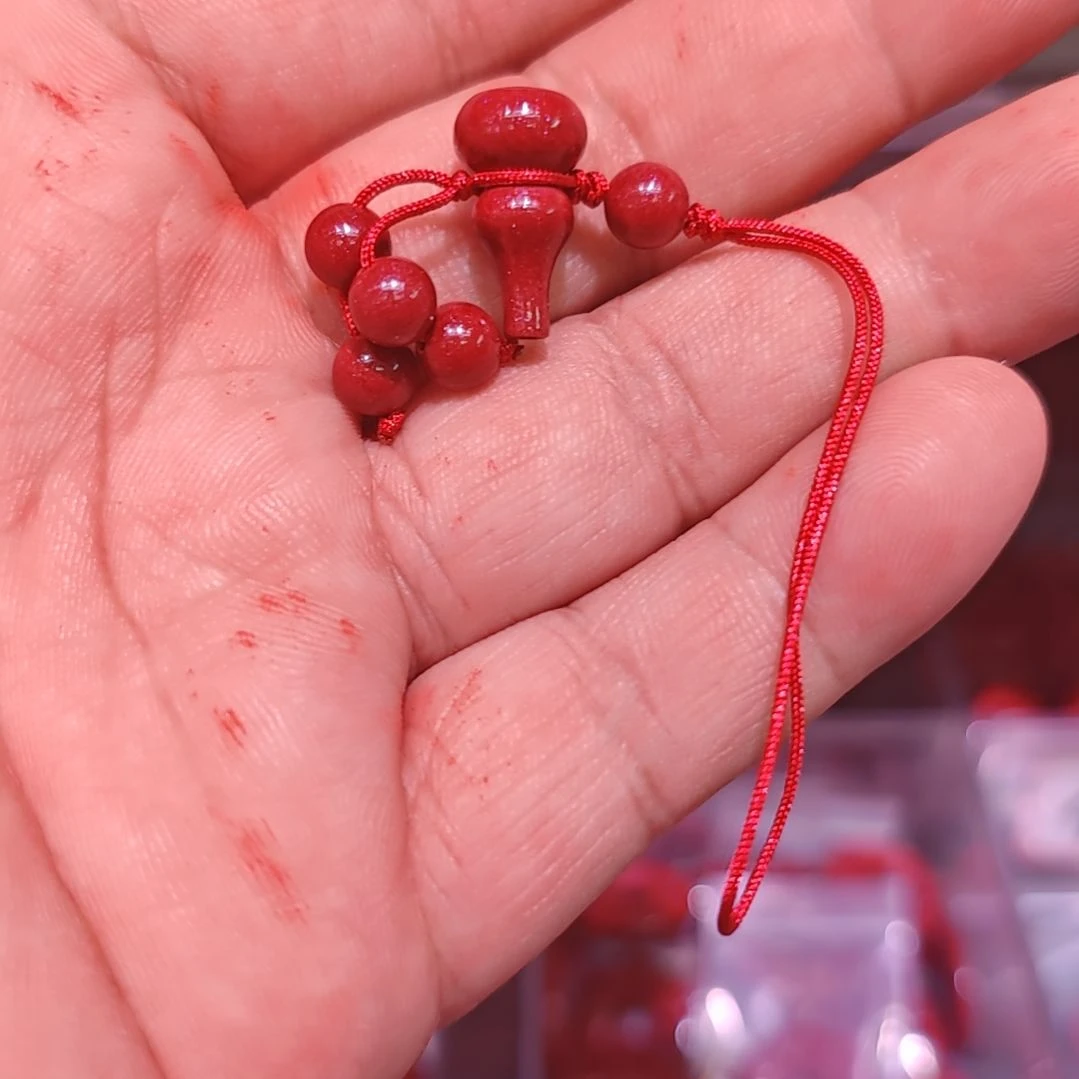 天然辰砂紫金沙葫芦手机挂