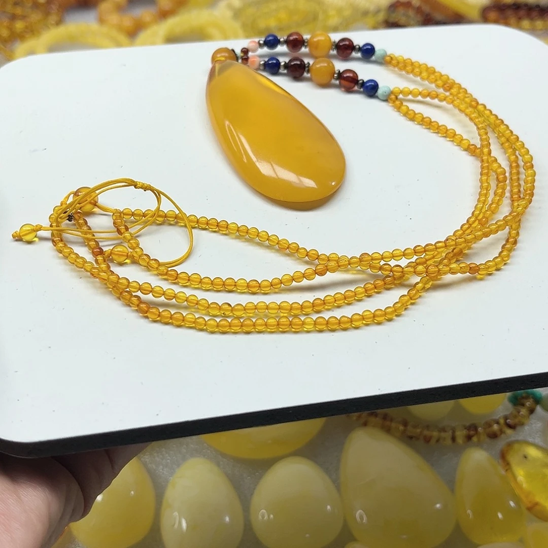 蜜蜡未镶嵌吊坠(赠链)蜜蜡挂坠