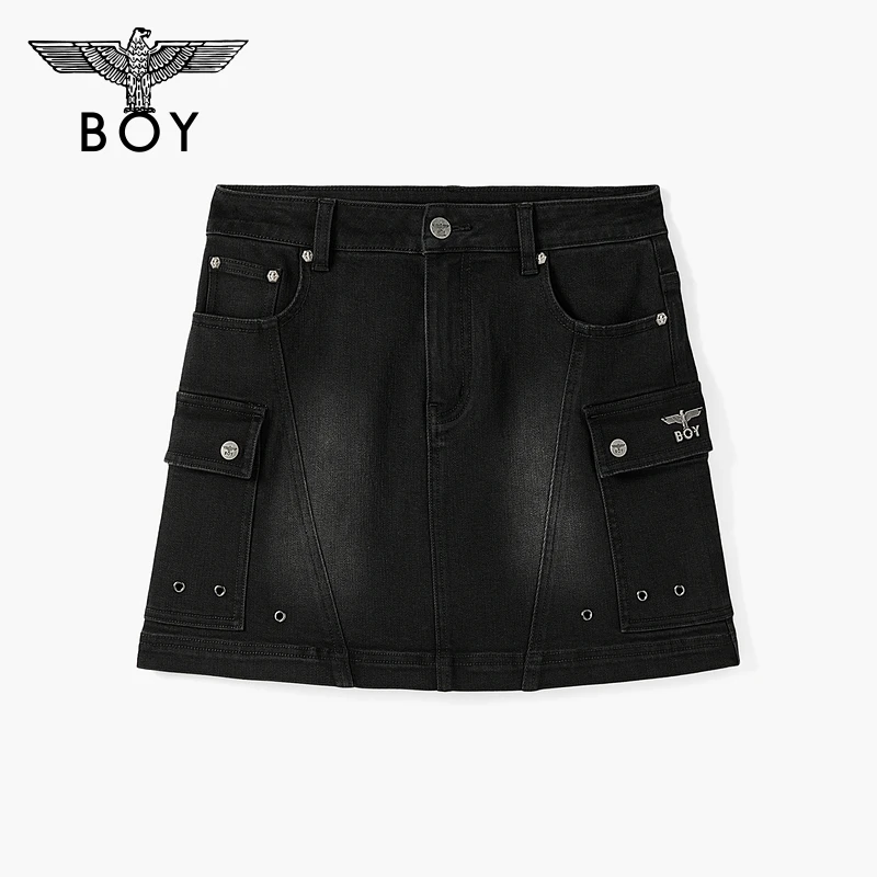 BOY LONDON夏季短裙新品女款户外休闲时尚百搭牛仔半身裙W59001