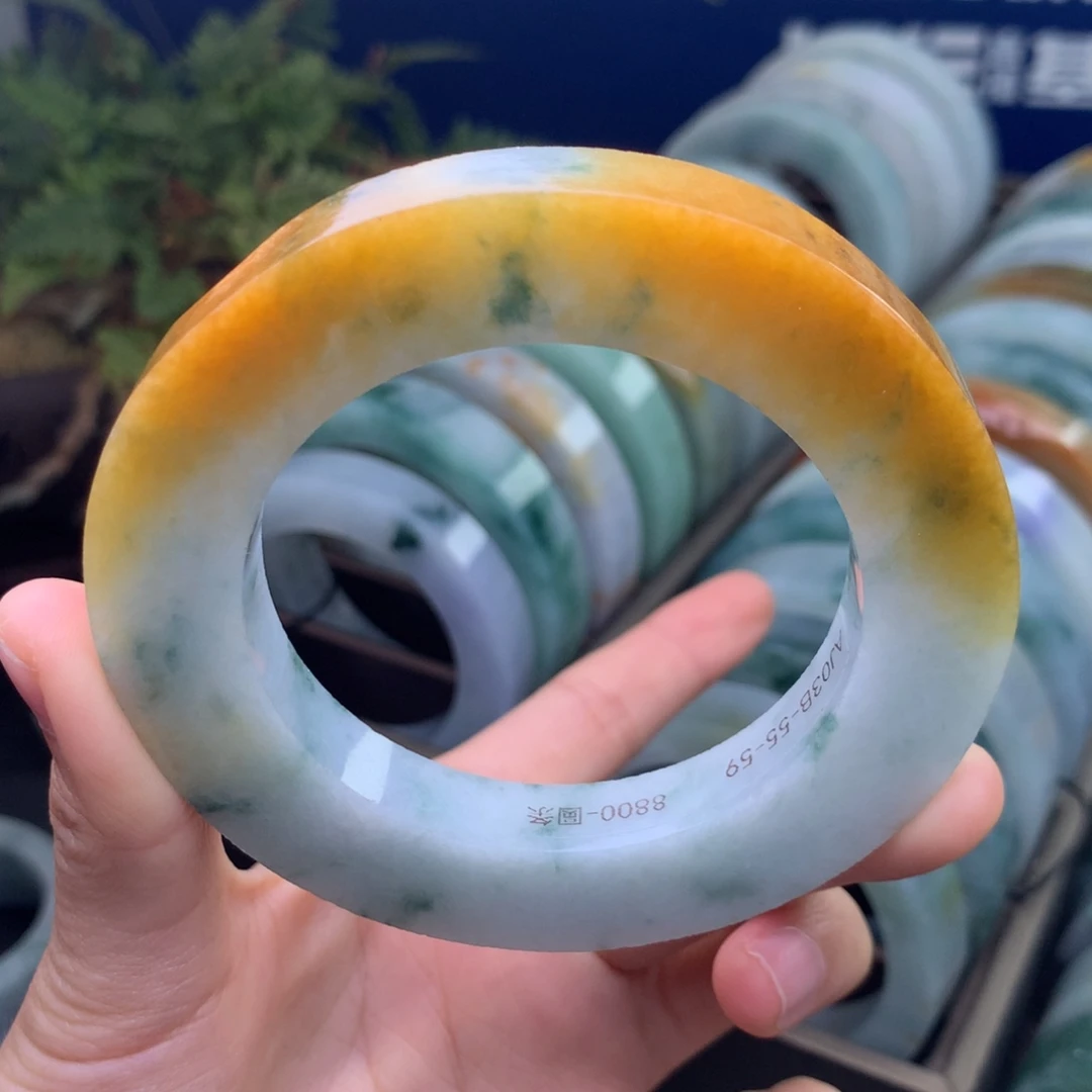 定制翡翠未镶嵌手镯定制不退不换