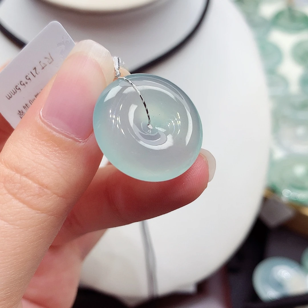 颈饰未镶嵌翡翠编号82，21.5/5.5