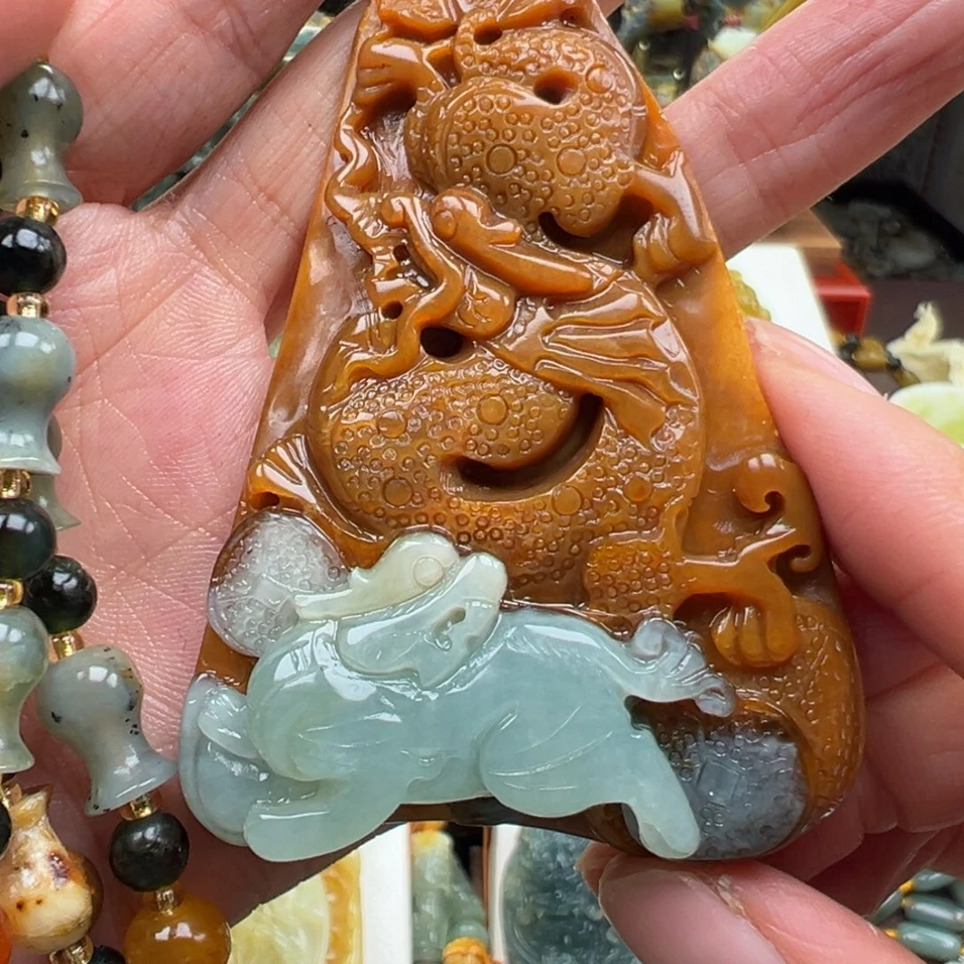 岫玉未镶嵌挂件挂件