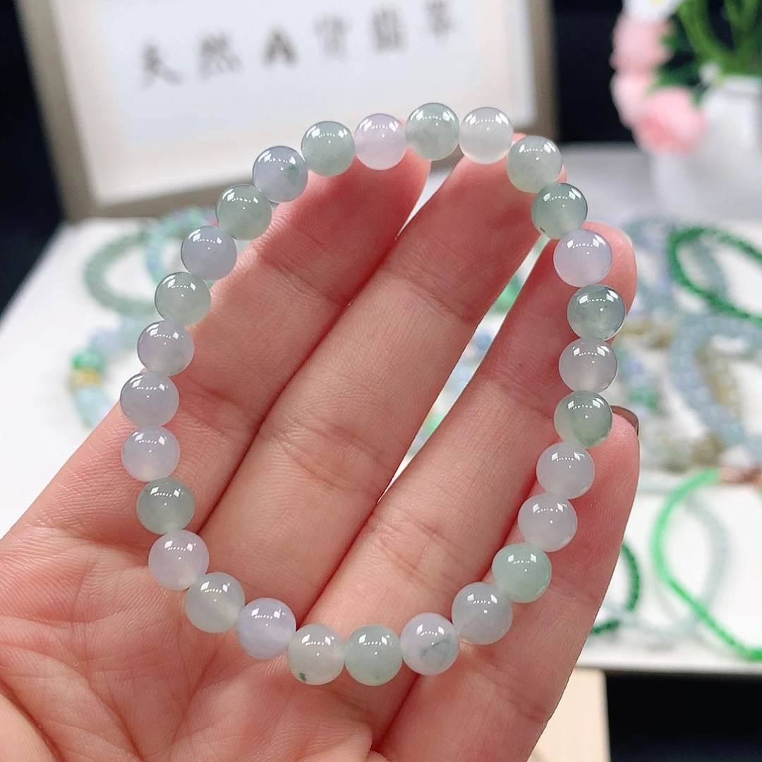 翡翠未镶嵌手链6.5mm