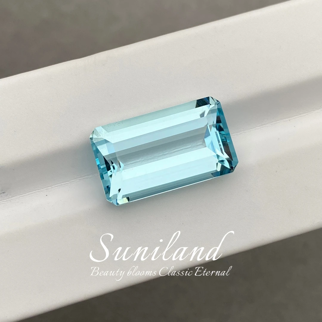 B385-FW-15.97ct八角形圣玛利亚色海蓝宝石/12*20mm
