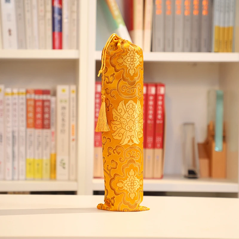 我的财神爷挂像黄锦缎红桶高端礼盒高档创意国潮