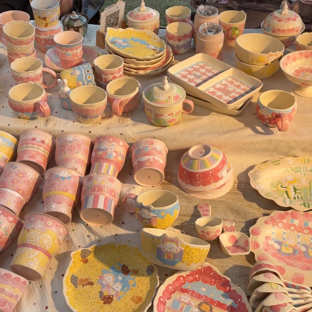 陶摆件可爱的鸭鸭鸭鸭