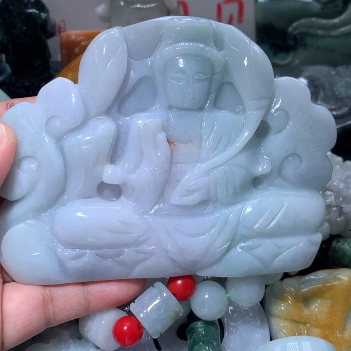 翡翠未镶嵌颈饰保真天然A货翡翠