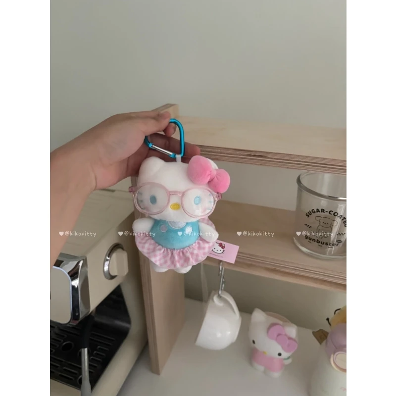 甜度超标の正版戴眼镜粉色气泡水kitty挂件