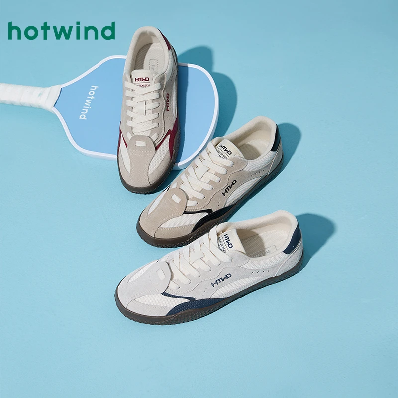 热风男士厚底跑步休闲运动户外增高软底软面时尚休闲鞋H14M25555