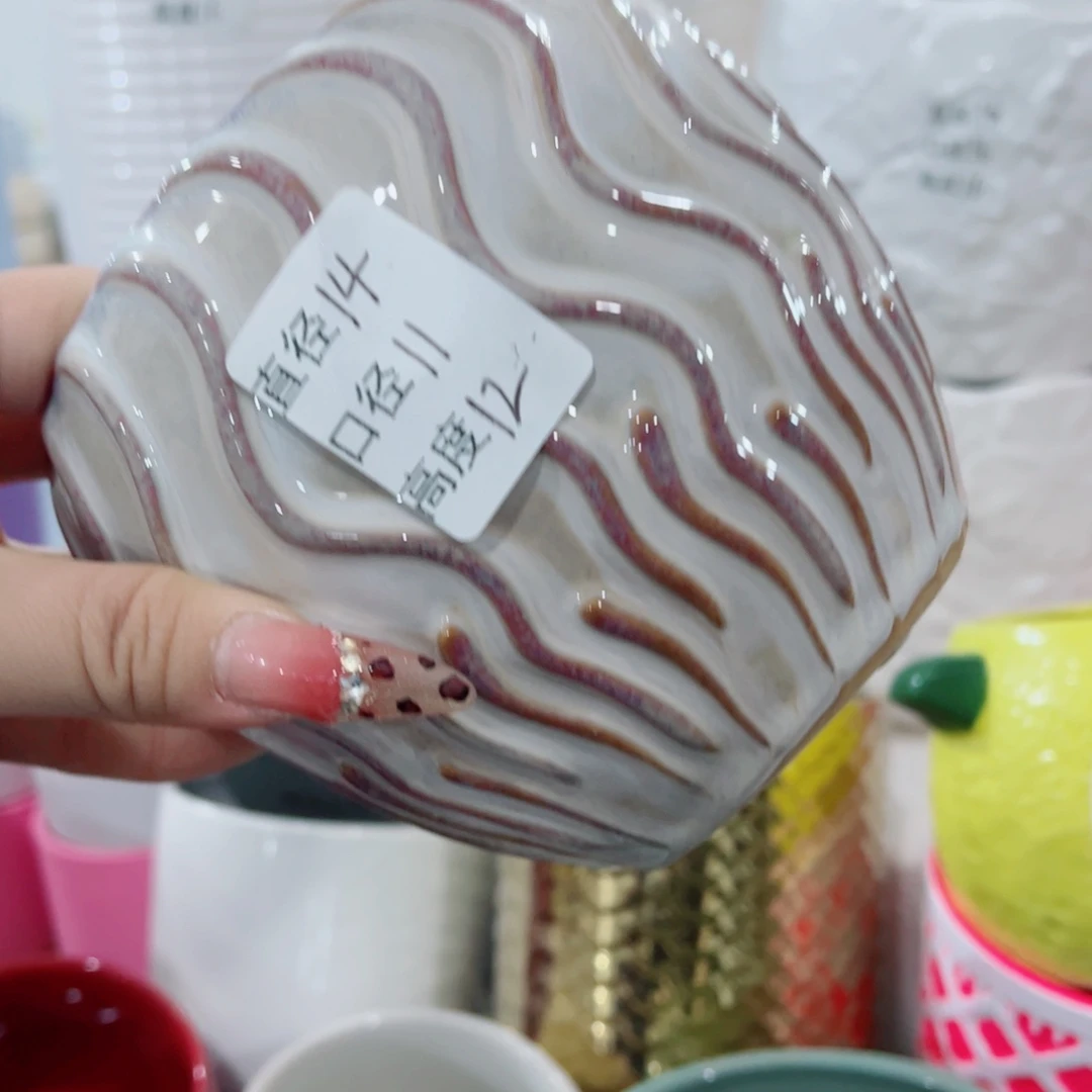 有孔，陶瓷花盆满10米包邮发货