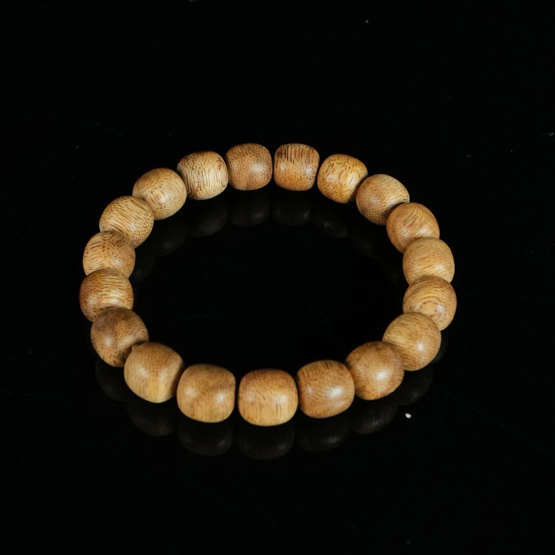 B1407 西马树心虎斑软油沉香桶珠 1.04x1.04cm  8.26g