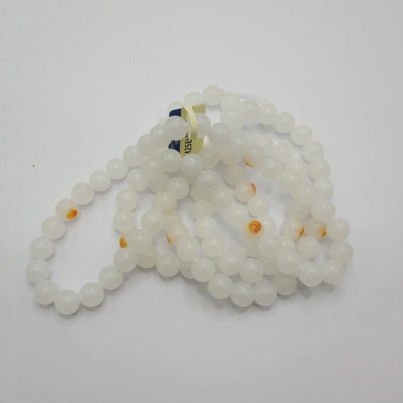 和田白玉珠串-M25EV008F18