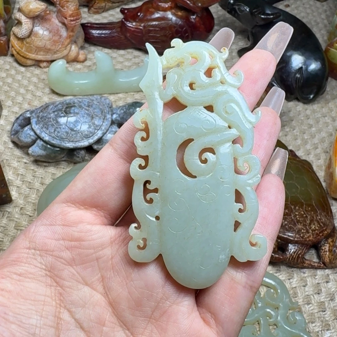 白玉菩提吊坠挂件