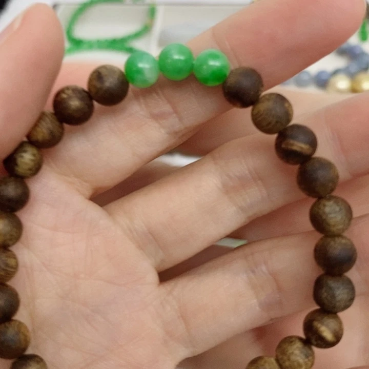 翡翠未镶嵌手链天然翡翠A货手串